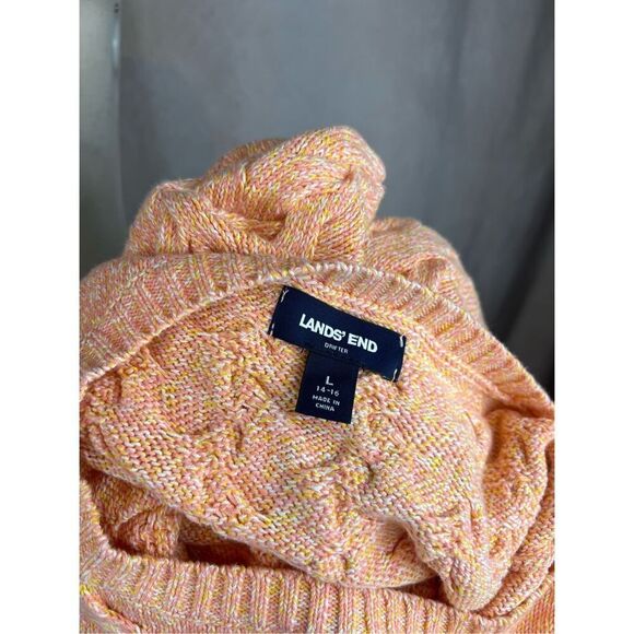 Lands End 100% Cotton Cable Knit Women’s Sweater Size Large - Picture 6 of 7